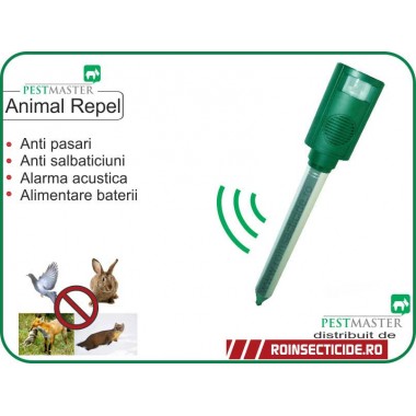 Dispozitiv cu senzor de miscare si alarma acustica antipisici,antipasari,antianimale (70mp) - Pestmaster Animal Repel