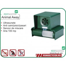 Aparat cu ultrasunete impotriva veveritelor,anti caini,anti animale nedorite (100mp) Pestmaster Animal Away